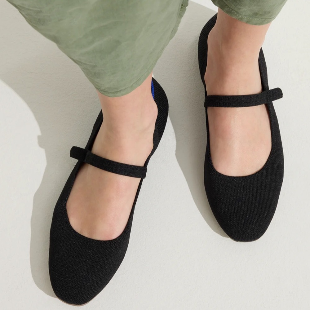 Rothy's Black Mary Jane Flats